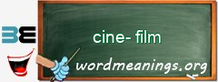 WordMeaning blackboard for cine-film